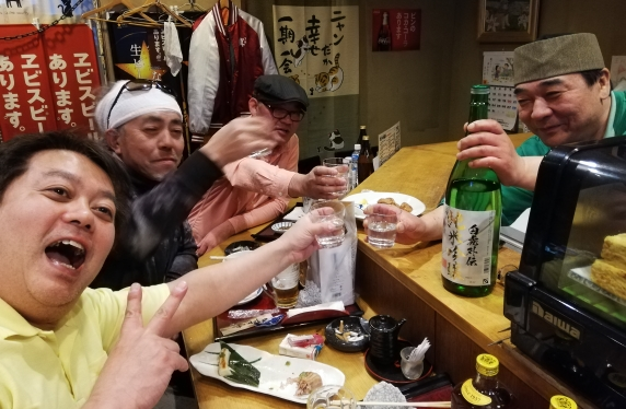 日本酒で乾杯