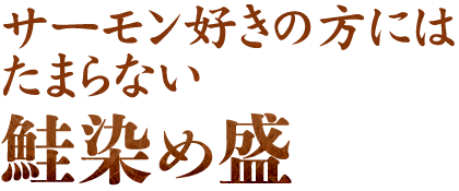 サーモン好きの方にはたまらない 鮭染め盛